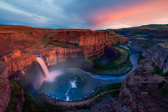 Falls in Sunset